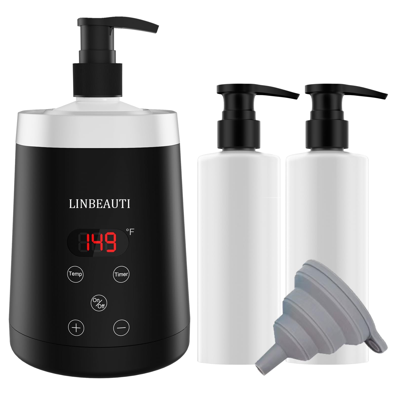 Spa-Quality Professional Oil Warmer with Dual Dispensers - Black