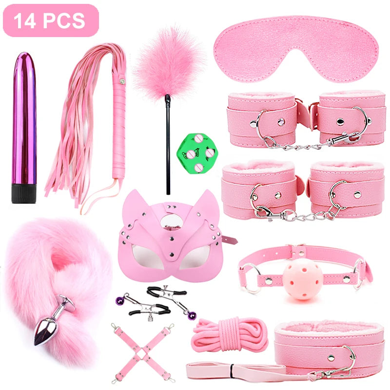 BDSM Bondage Kit for Couples – 14-Piece Restraint Set