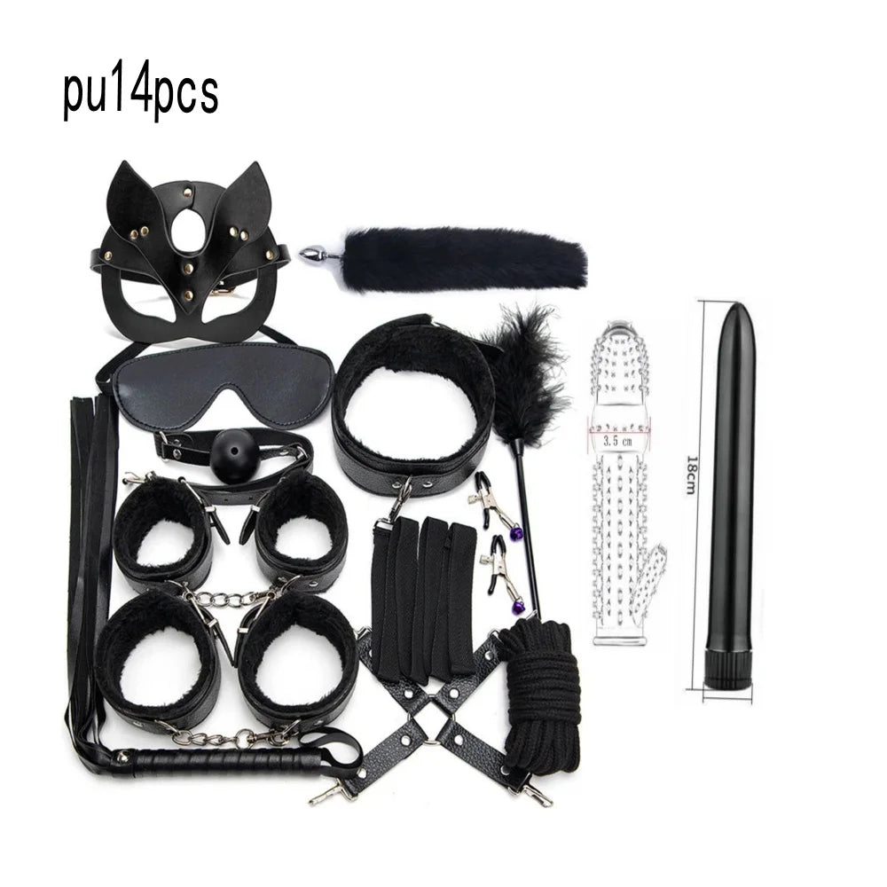 BDSM Bondage Kit for Couples – 14-Piece Restraint Set