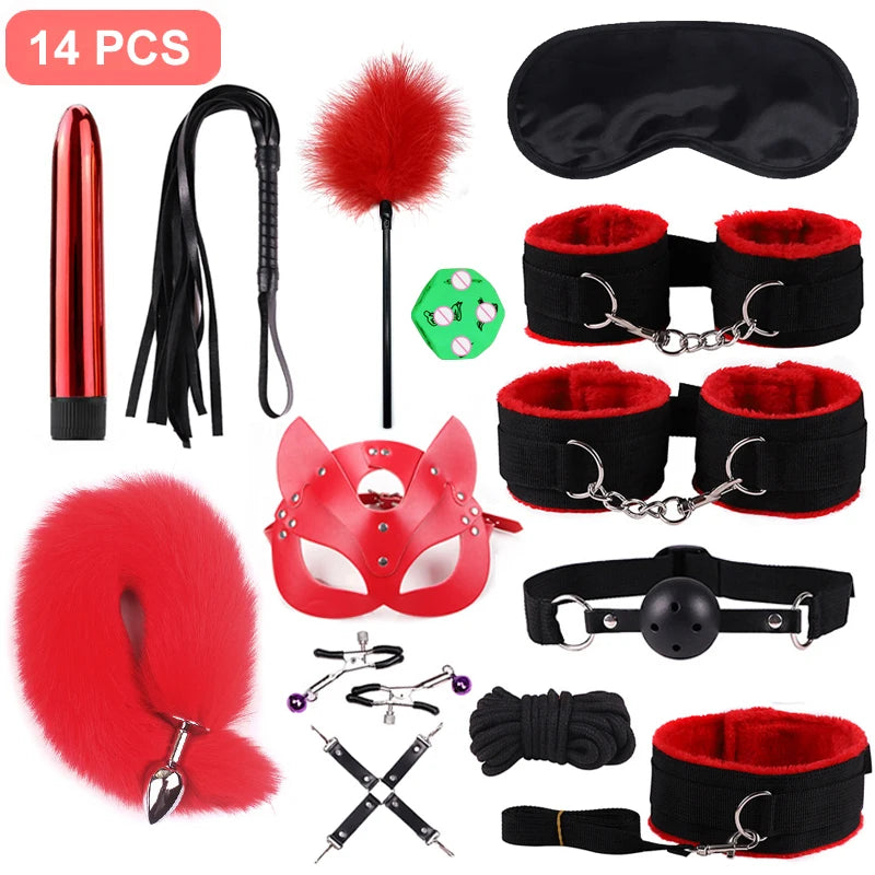 BDSM Bondage Kit for Couples – 14-Piece Restraint Set