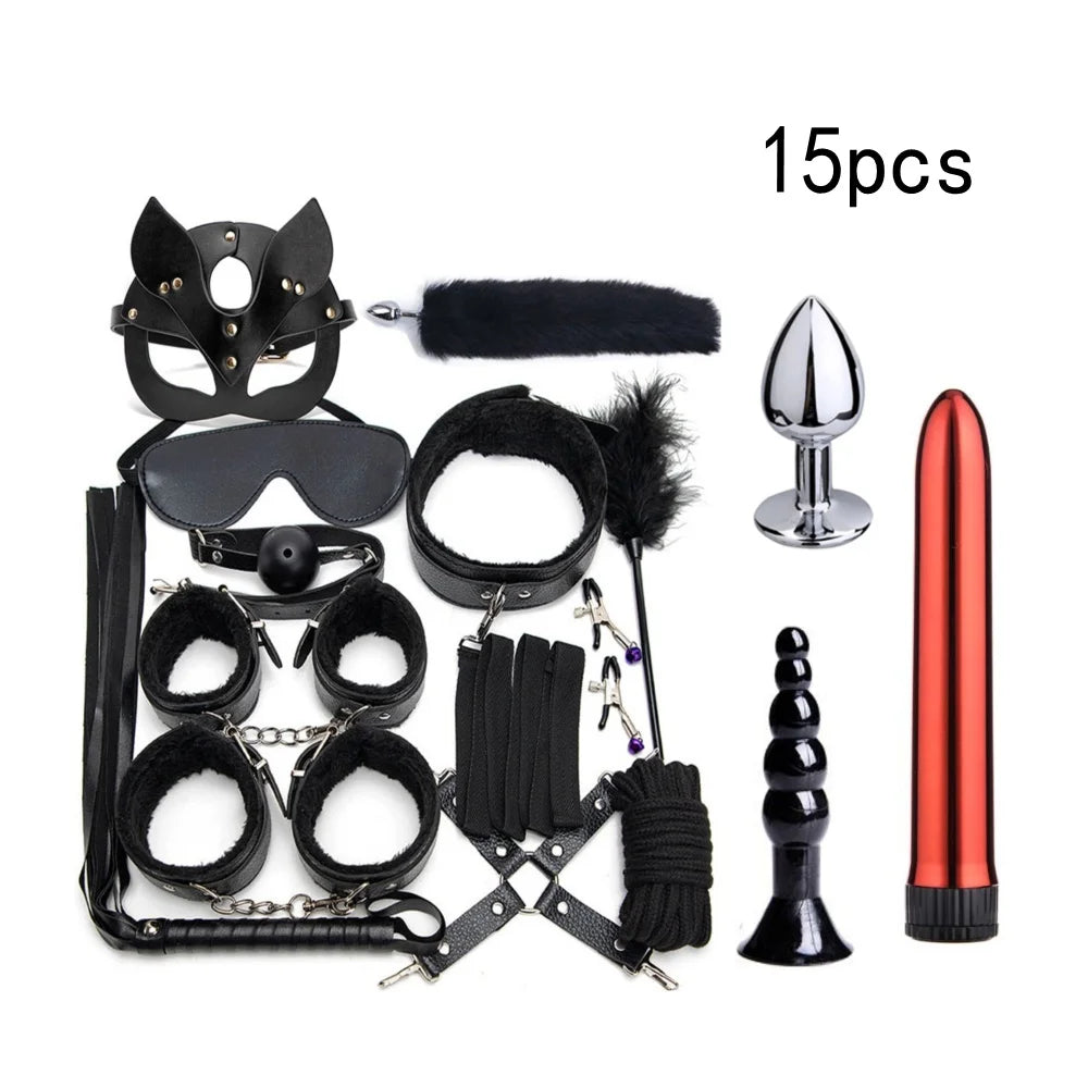 BDSM Bondage Kit for Couples – 14-Piece Restraint Set