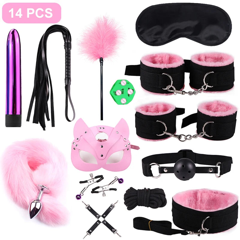 BDSM Bondage Kit for Couples – 14-Piece Restraint Set