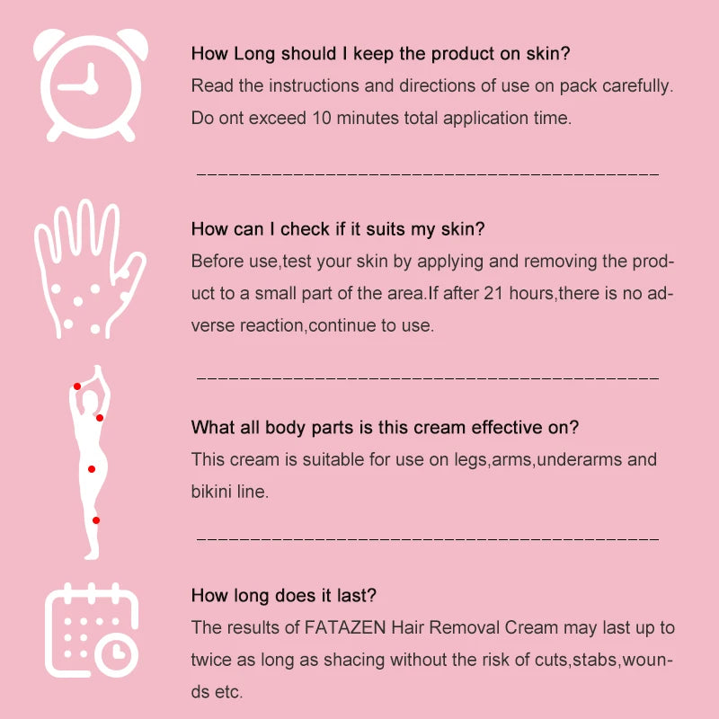 Fatazen Organic Hair Removal Cream – Fast & Gentle (5 Min)