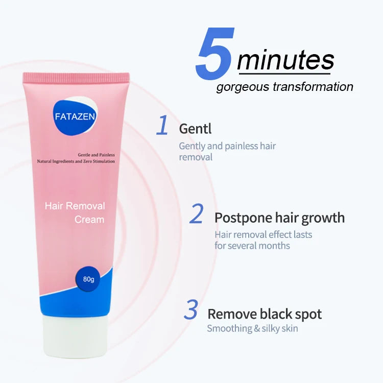 Fatazen Organic Hair Removal Cream – Fast & Gentle (5 Min)