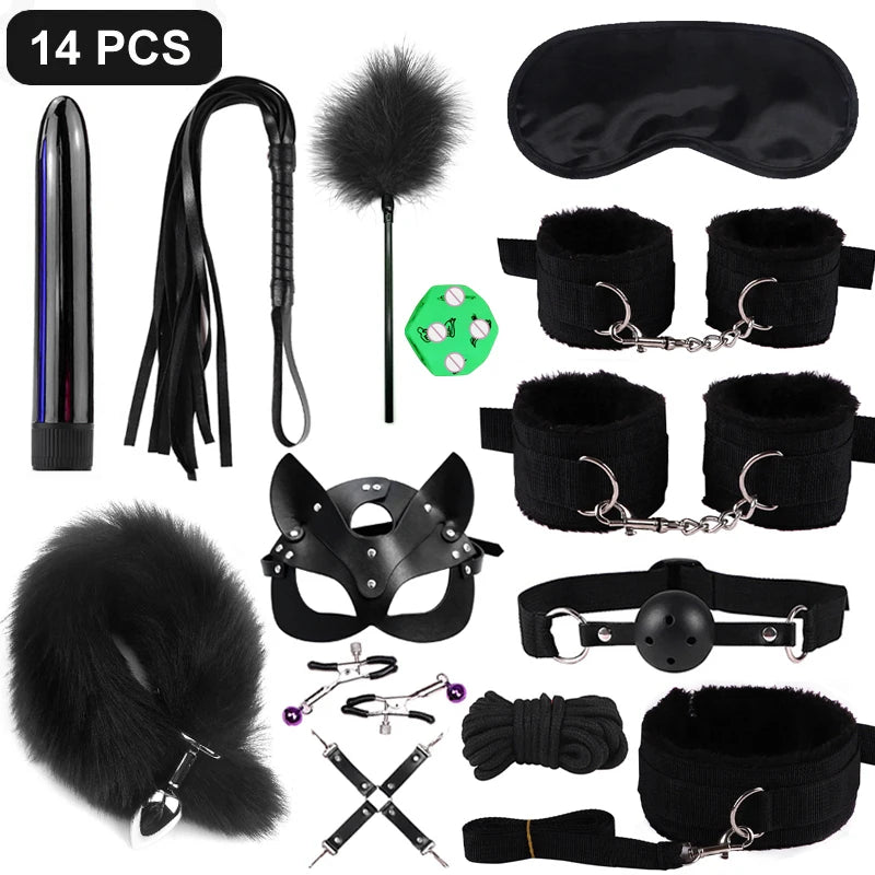 BDSM Bondage Kit for Couples – 14-Piece Restraint Set