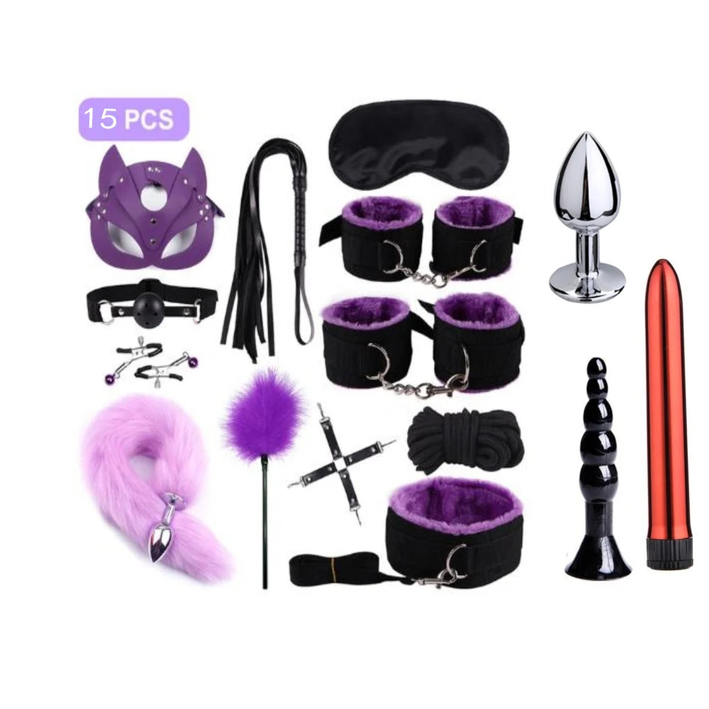 BDSM Bondage Kit for Couples – 14-Piece Restraint Set