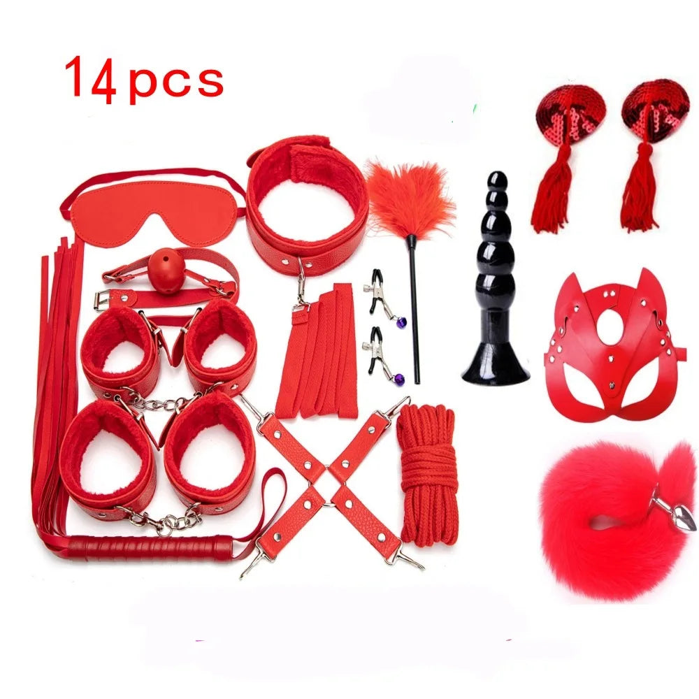 BDSM Bondage Kit for Couples – 14-Piece Restraint Set