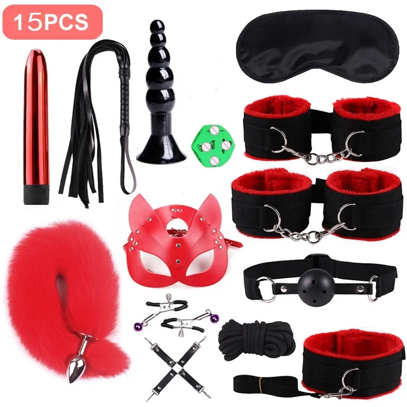 BDSM Bondage Kit for Couples – 14-Piece Restraint Set
