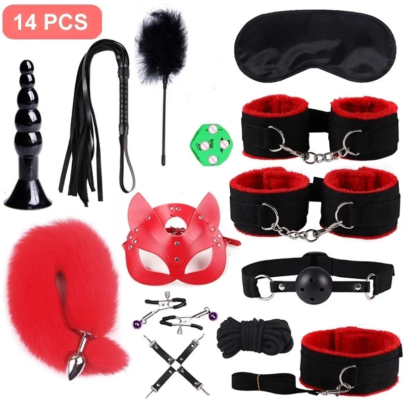 BDSM Bondage Kit for Couples – 14-Piece Restraint Set