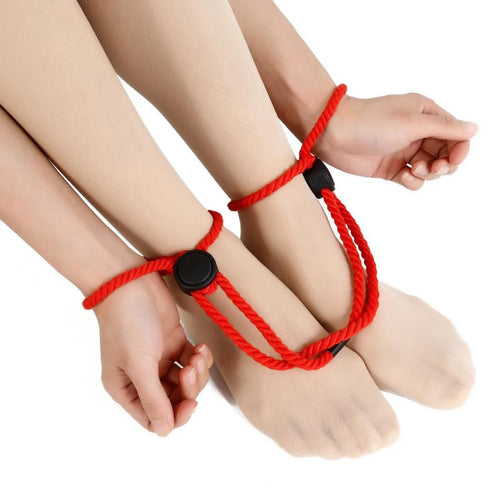 BDSM Adjustable Rope Handcuffs – Fetish Restraints for Couples