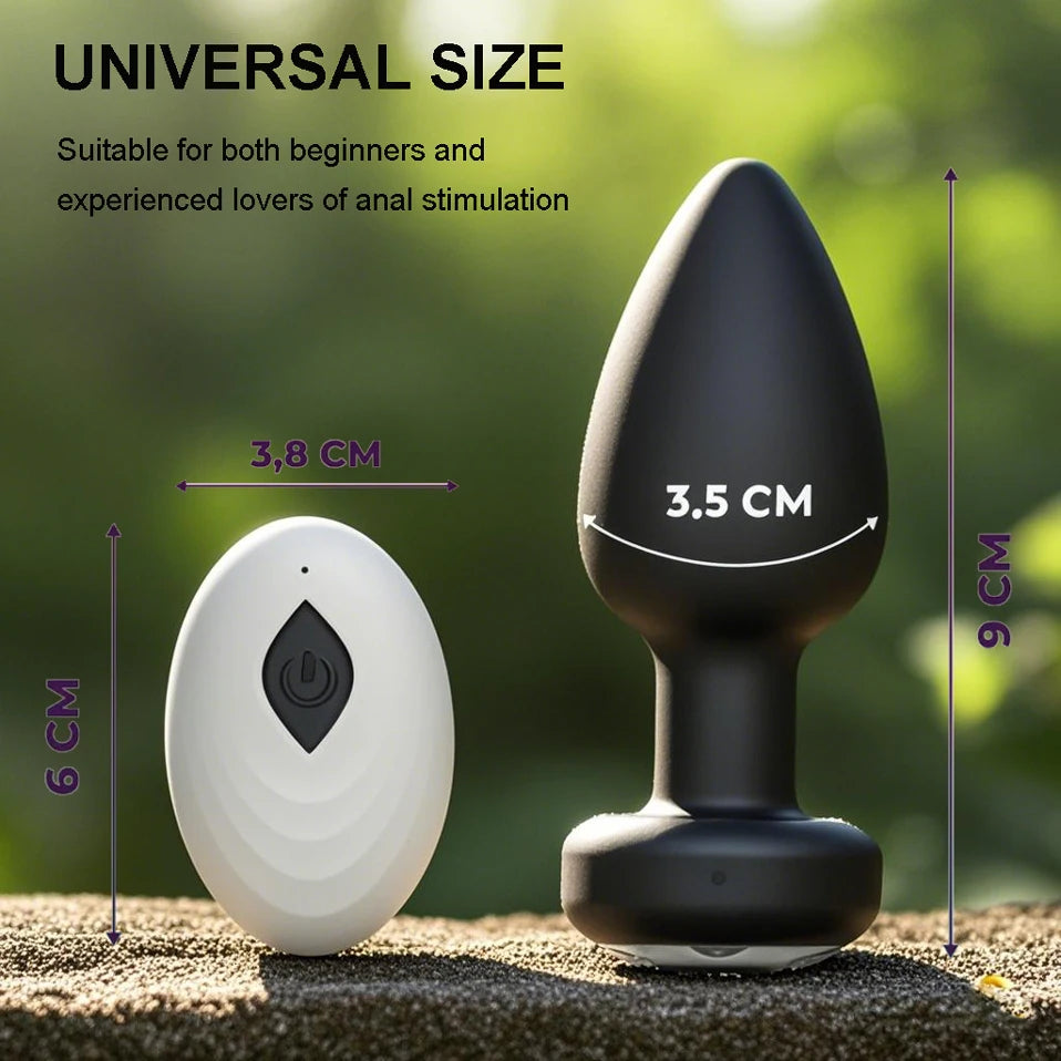 Remote Control Butt Plug Vibrator – Silicone Anal Toy