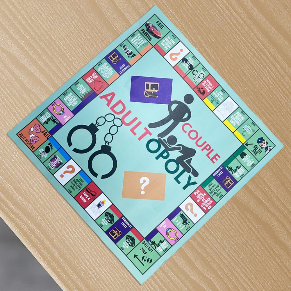 Couple Board Game Adultopoly Board Game Couple Board Game Entertainment Board Cards Games Couples Outdoor Portable Game ﻿Gifts