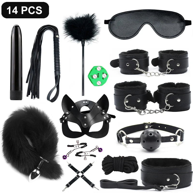 BDSM Bondage Kit for Couples – 14-Piece Restraint Set
