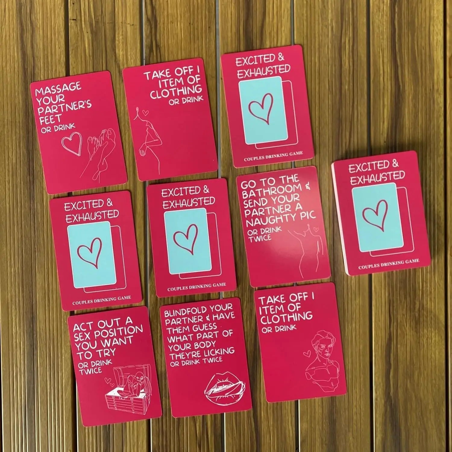 Couples Drinking Game – Sexual Position Cards for Adults