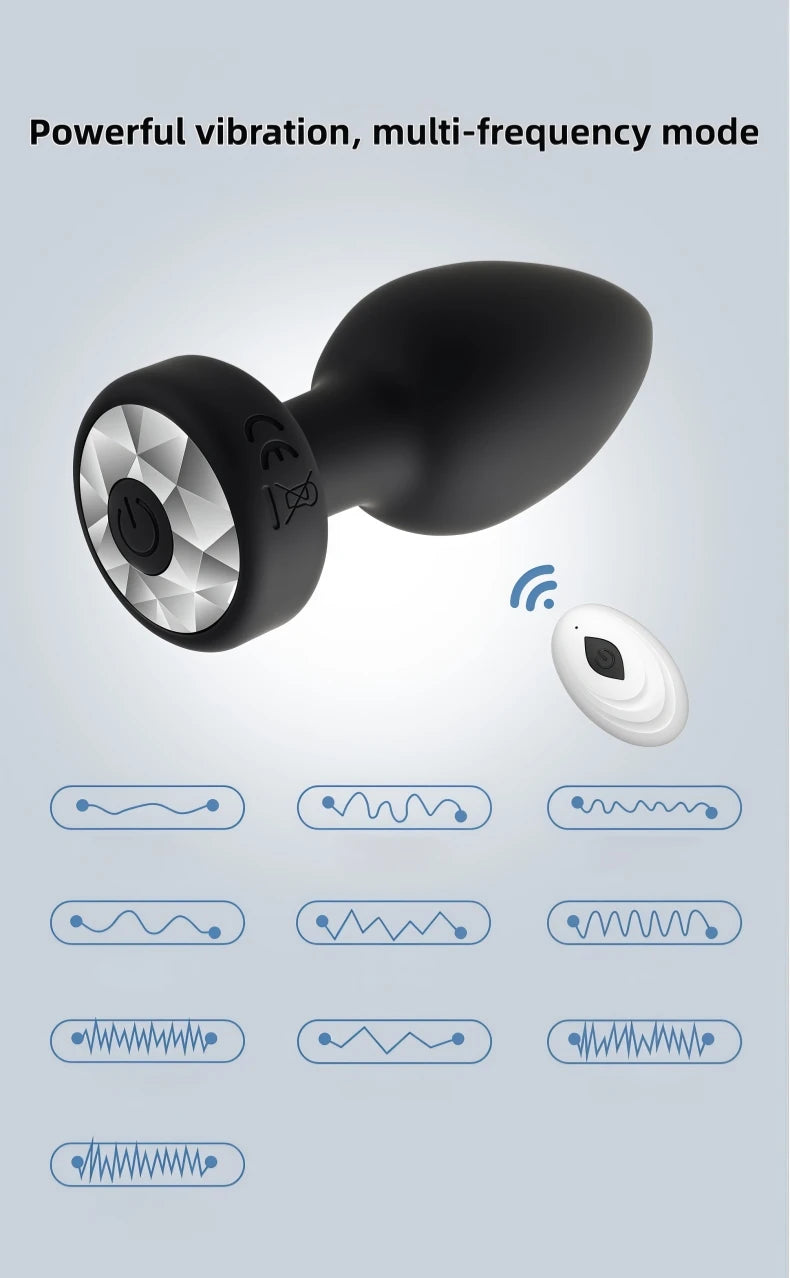Wireless Remote Control Anal Plug – Silicone Prostate Massager