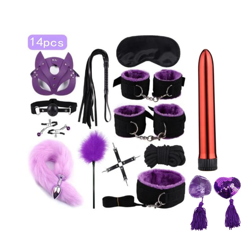 BDSM Bondage Kit for Couples – 14-Piece Restraint Set