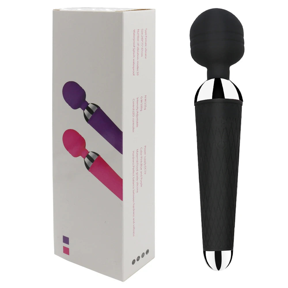Magic Wand Clitoris Vibrator Massager – USB Rechargeable AV Wand