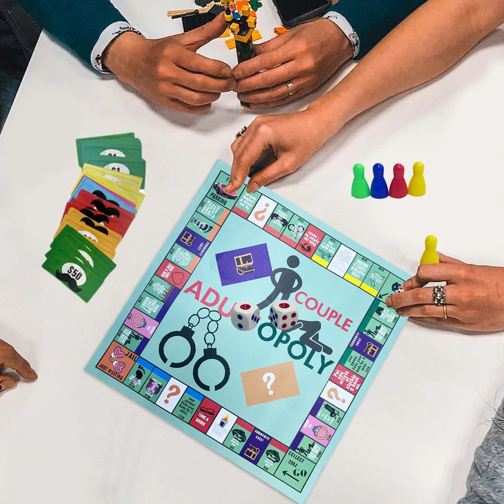 Couple Board Game Adultopoly Board Game Couple Board Game Entertainment Board Cards Games Couples Outdoor Portable Game ﻿Gifts