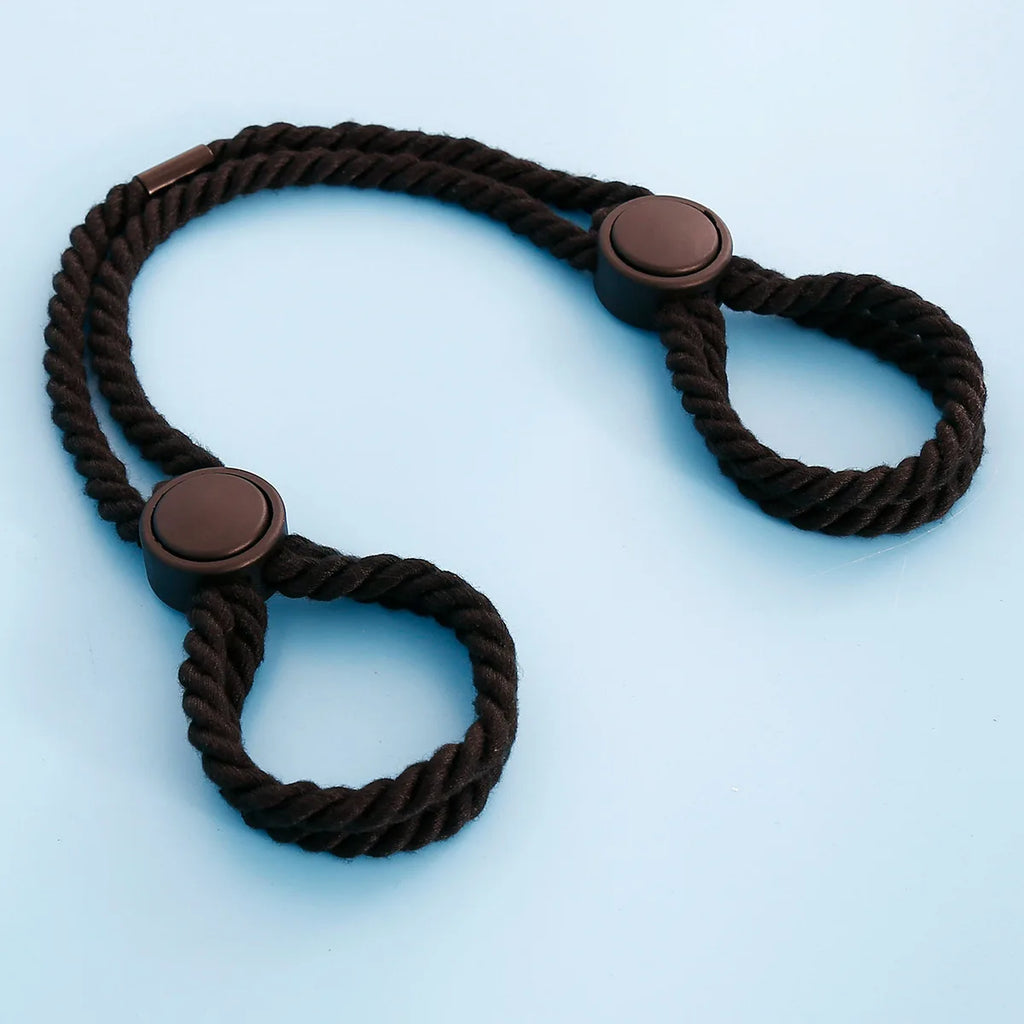 BDSM Adjustable Rope Handcuffs – Fetish Restraints for Couples