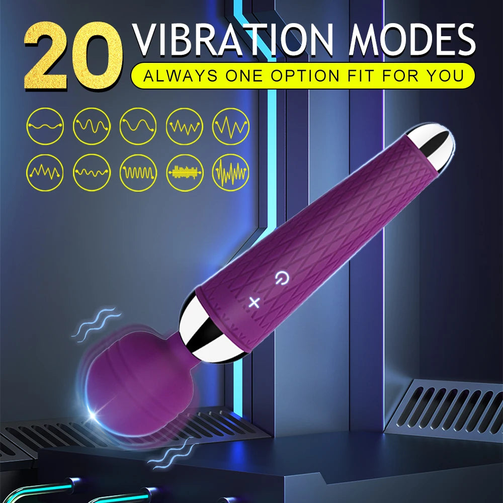 Magic Wand Clitoris Vibrator Massager – USB Rechargeable AV Wand