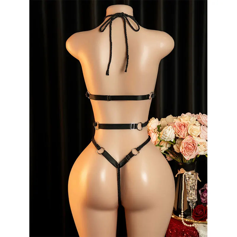 Fishnet Crotchless Bodysuit — Bondage Lingerie for Couples