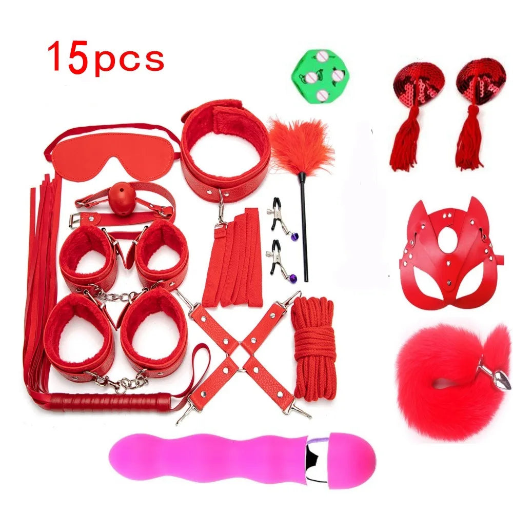 BDSM Bondage Kit for Couples – 14-Piece Restraint Set