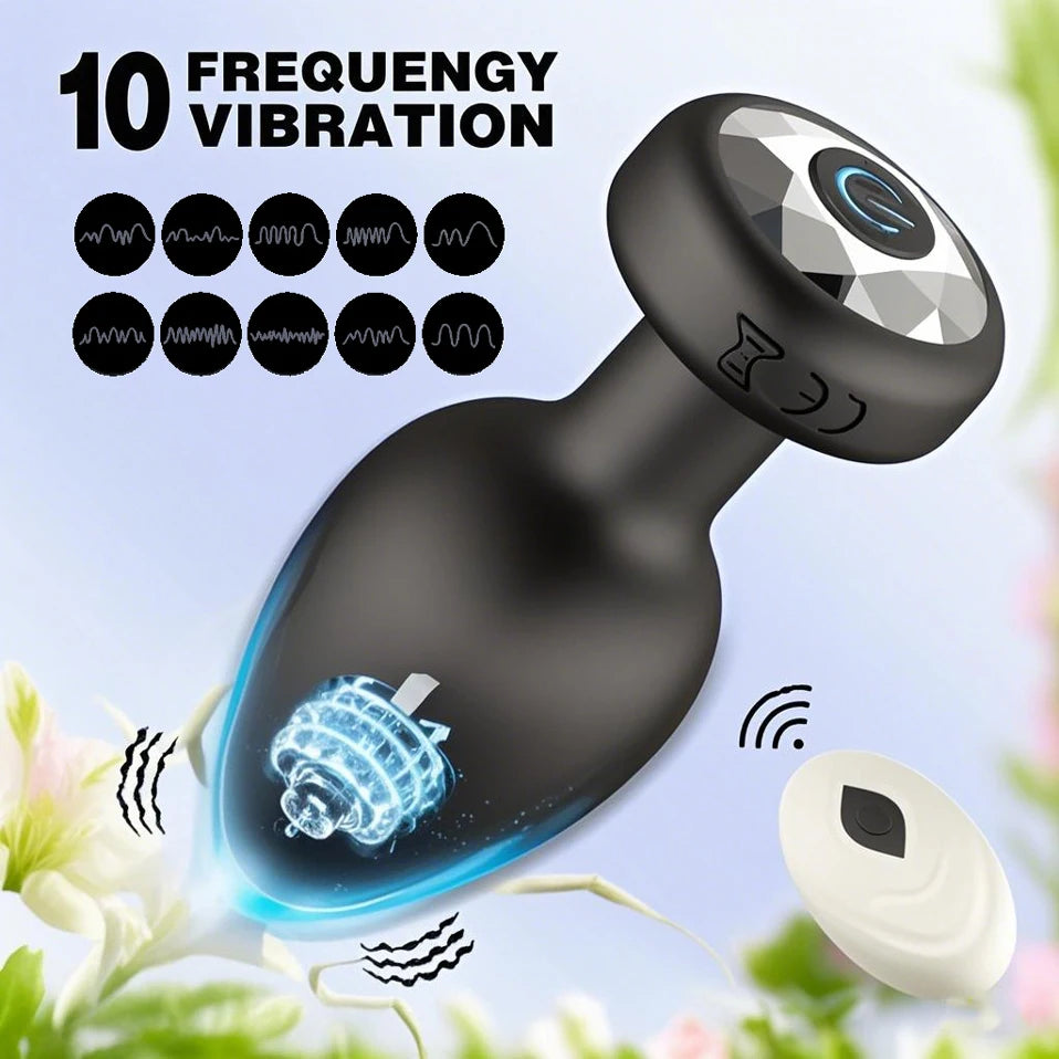 Remote Control Butt Plug Vibrator – Silicone Anal Toy