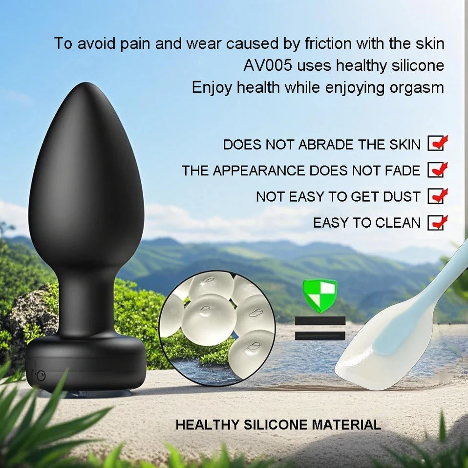 Remote Control Butt Plug Vibrator – Silicone Anal Toy