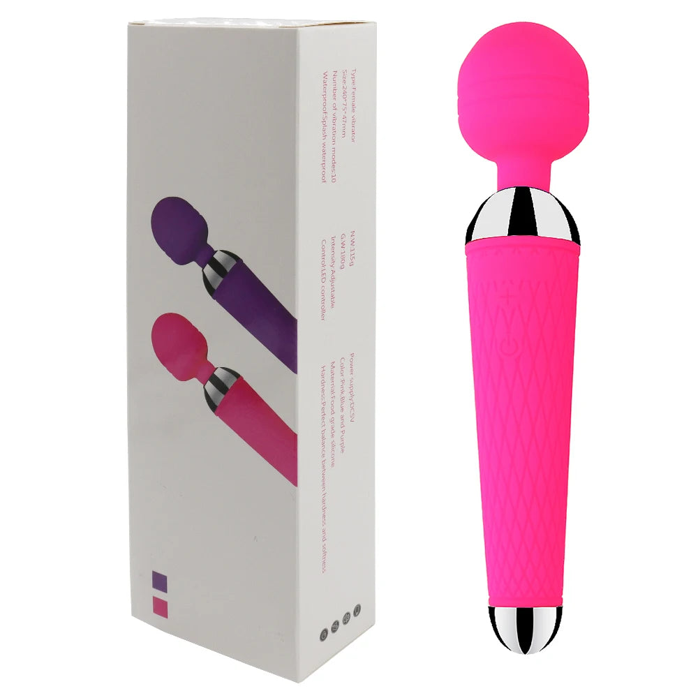Magic Wand Clitoris Vibrator Massager – USB Rechargeable AV Wand
