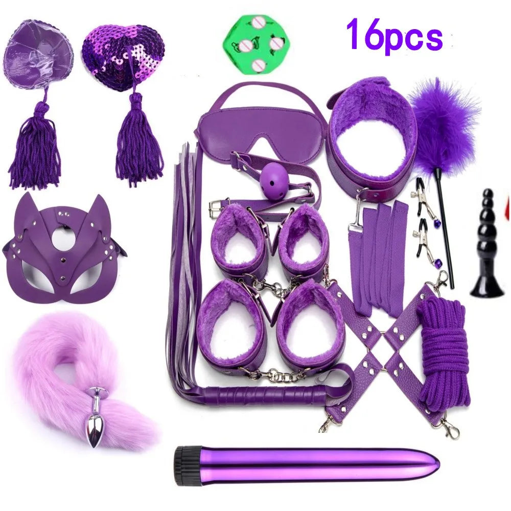 BDSM Bondage Kit for Couples – 14-Piece Restraint Set