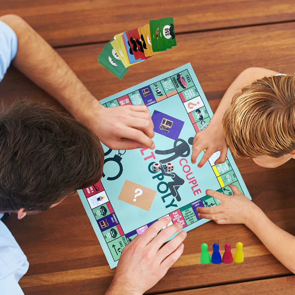 Couple Board Game Adultopoly Board Game Couple Board Game Entertainment Board Cards Games Couples Outdoor Portable Game ﻿Gifts