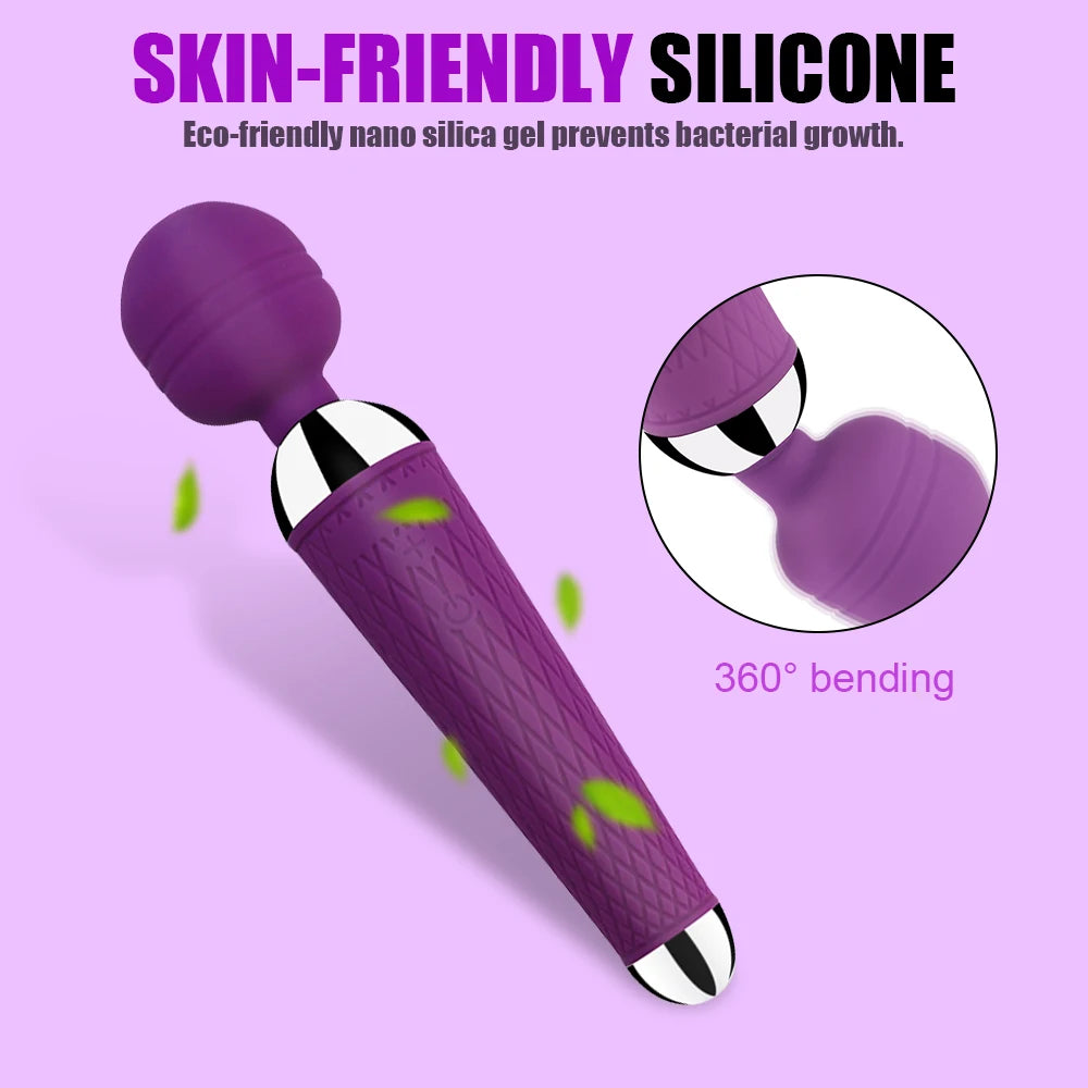 Magic Wand Clitoris Vibrator Massager – USB Rechargeable AV Wand
