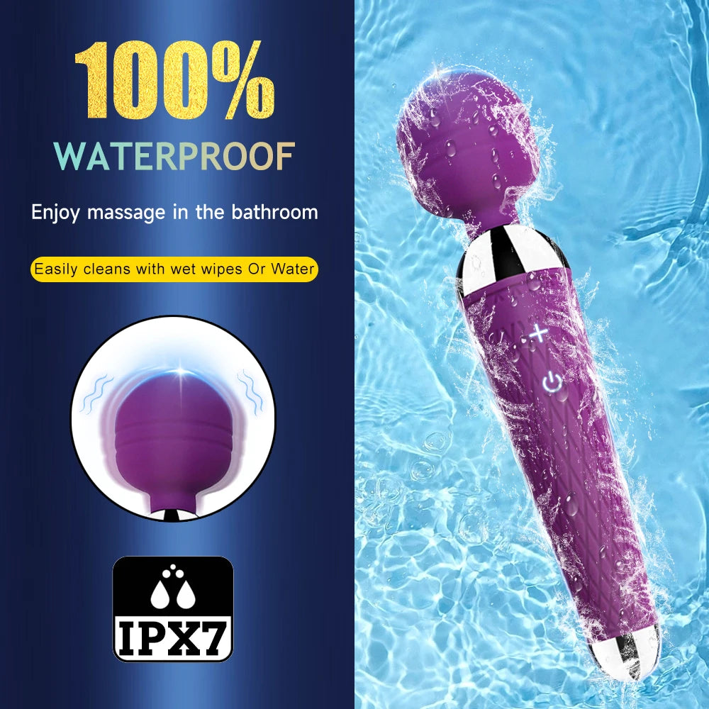 Magic Wand Clitoris Vibrator Massager – USB Rechargeable AV Wand