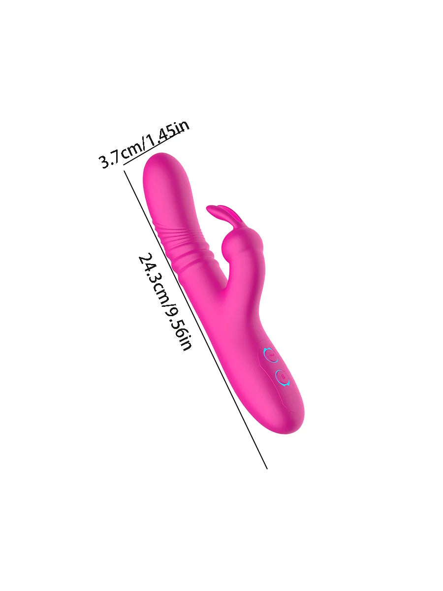 Rose Red Dual Head Massage Vibrator – 9.5 Inch Multi-Mode