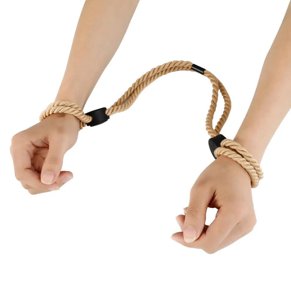 BDSM Adjustable Rope Handcuffs – Fetish Restraints for Couples