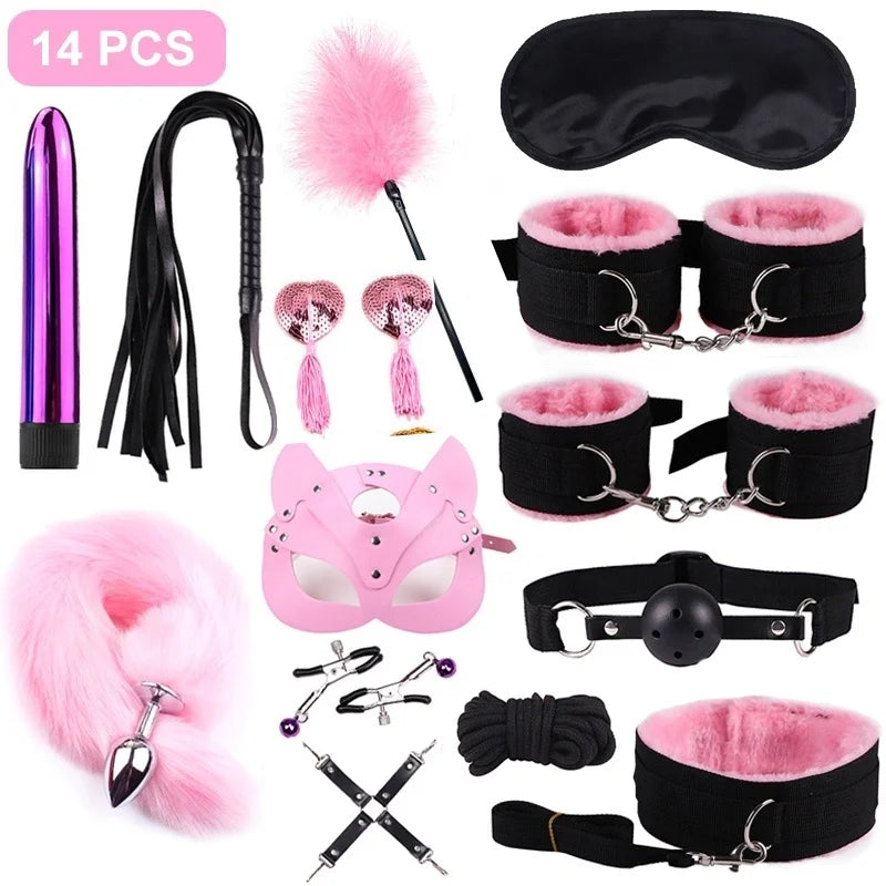 BDSM Bondage Kit for Couples – 14-Piece Restraint Set