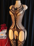 Fishnet Crotchless Bodysuit — Bondage Lingerie for Couples