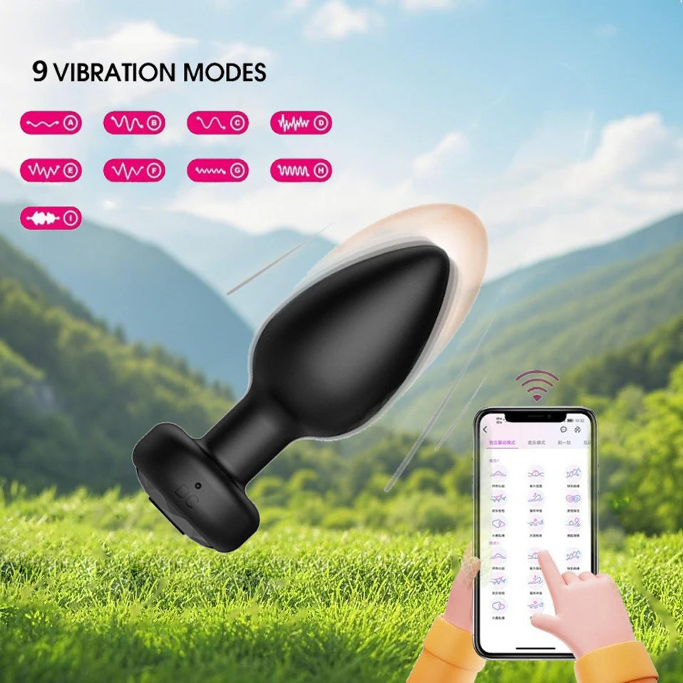 Remote Control Butt Plug Vibrator – Silicone Anal Toy