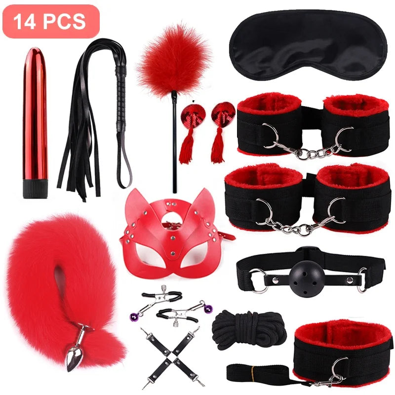 BDSM Bondage Kit for Couples – 14-Piece Restraint Set