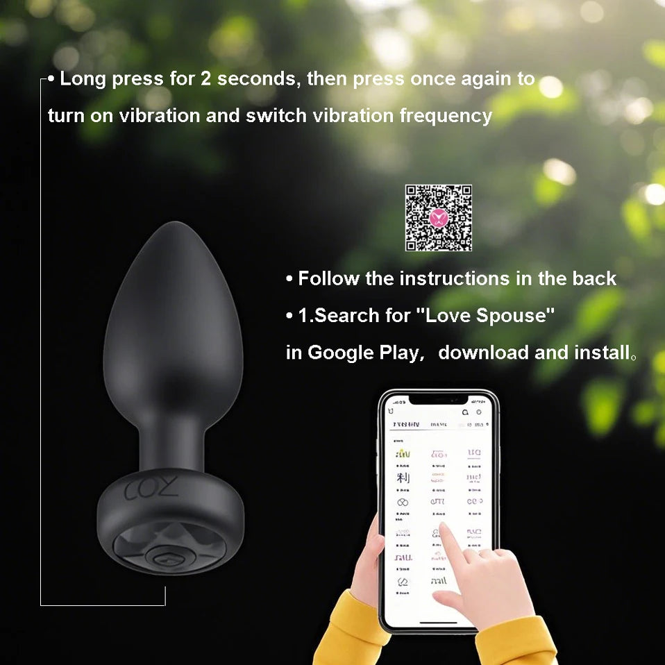 Remote Control Butt Plug Vibrator – Silicone Anal Toy