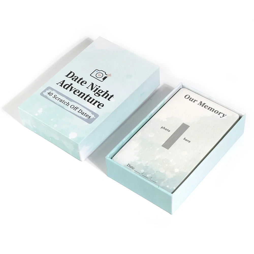 40 Date Ideas Scratch Cards – Romantic Couple Date Night Gift For Him, Engagement, Bridal Shower And Anniversary