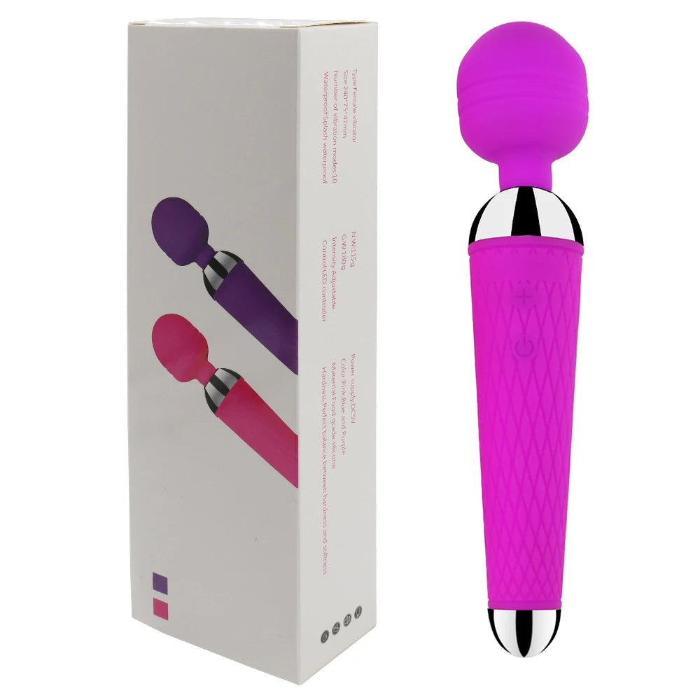 Magic Wand Clitoris Vibrator Massager – USB Rechargeable AV Wand