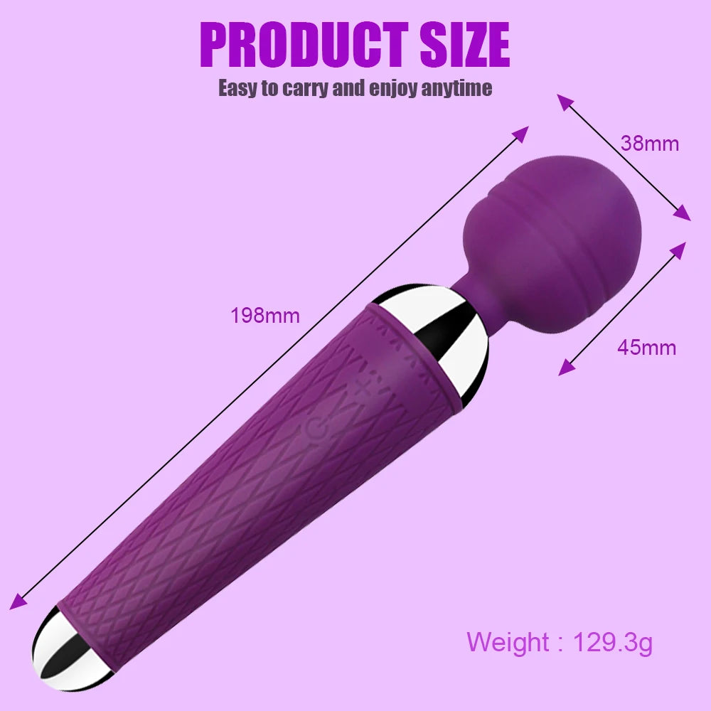 Magic Wand Clitoris Vibrator Massager – USB Rechargeable AV Wand