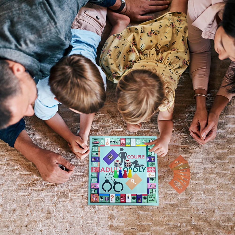 Couple Board Game Adultopoly Board Game Couple Board Game Entertainment Board Cards Games Couples Outdoor Portable Game ﻿Gifts