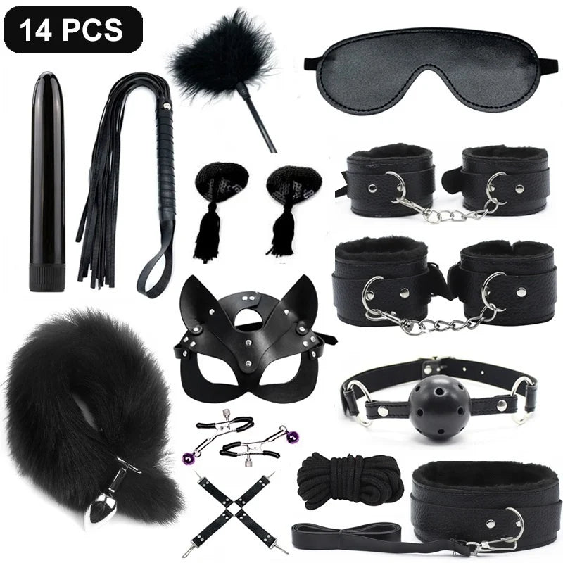 BDSM Bondage Kit for Couples – 14-Piece Restraint Set