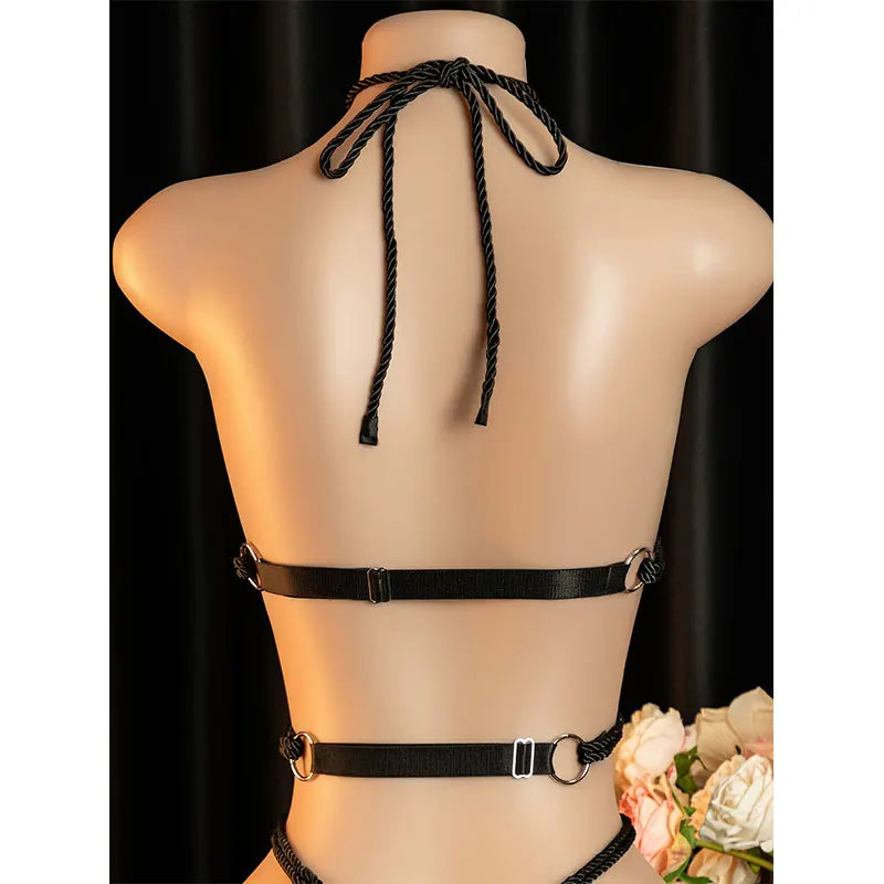 Fishnet Crotchless Bodysuit — Bondage Lingerie for Couples